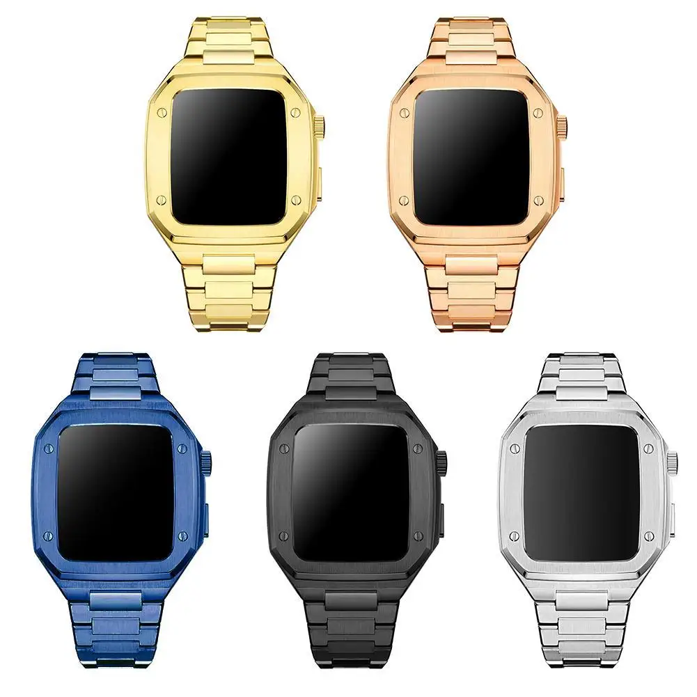 for Apple watch Series 4/5/6/7 Band 44mm 45mm Matel Strap Case For Apple Watch7 Luxury Protective Metal Bumper Protector New
for Apple watch Series 4/5/6/7 Band 44mm 45mm Matel Strap Case For Apple Watch7 Luxury Protective Metal Bumper Protector New