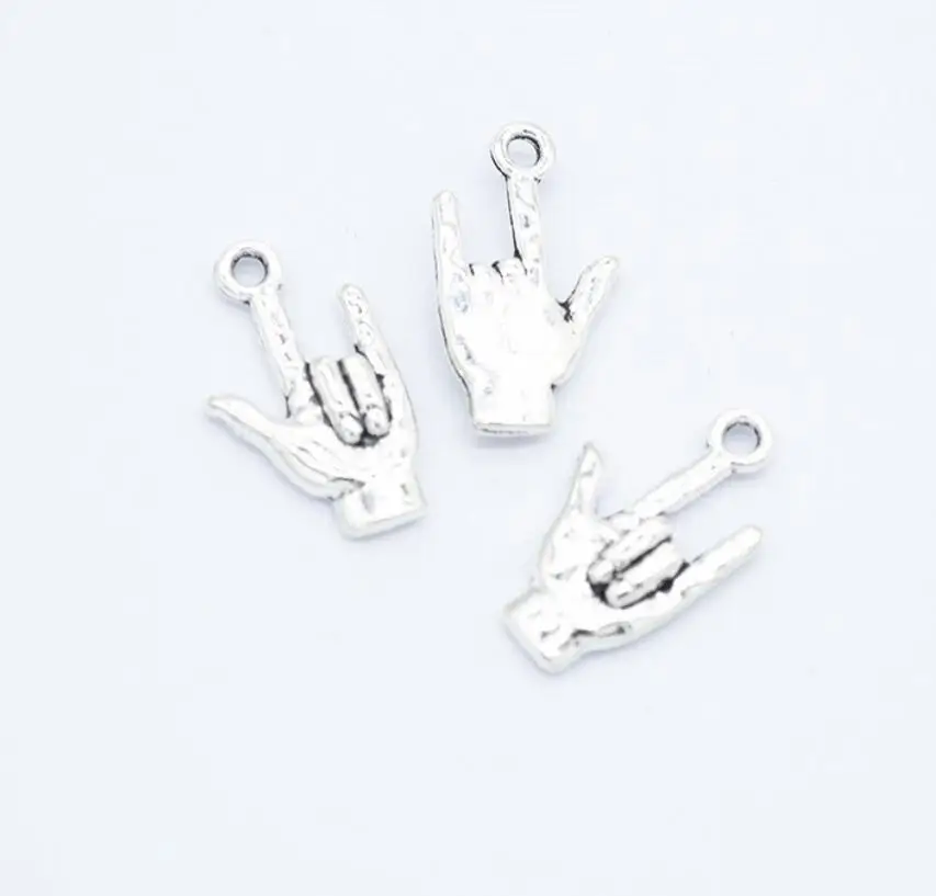 50pcs Charms Palm I Love You Hand 22x11mm Tibetan Bronze Silver Color Pendants Antique Jewelry Making DIY Craft Pendant F0077
50pcs Charms Palm I Love You Hand 22x11mm Tibetan Bronze Silver Color Pendants Antique Jewelry Making DIY Craft Pendant F0077