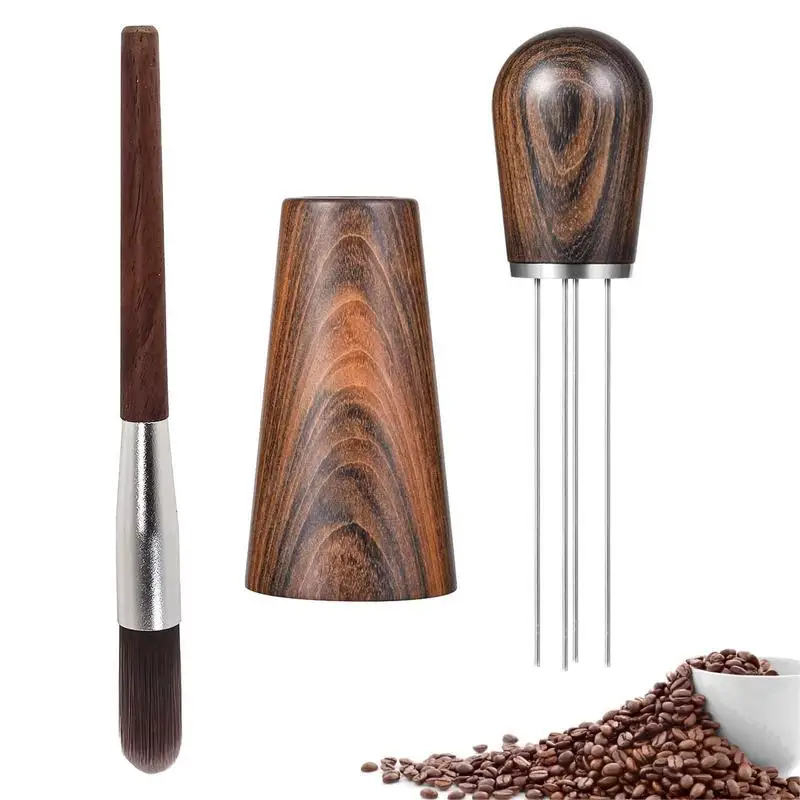 Stainless Steel 4 Needles 0.7mm Espresso Coffee Distribution Tool Stirrer Set Nature Wood Handle with Stand
Stainless Steel 4 Needles 0.7mm Espresso Coffee Distribution Tool Stirrer Set Nature Wood Handle with Stand