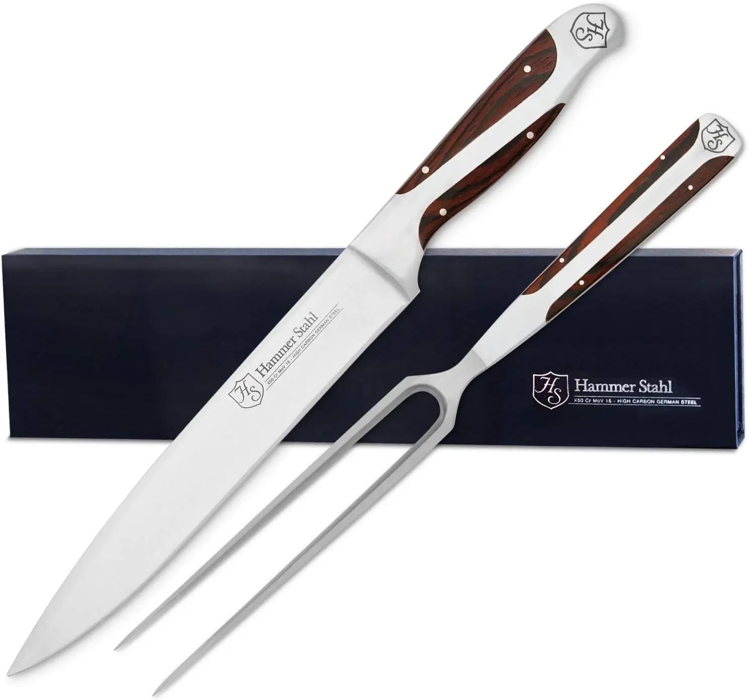 Knife and Fork Set | German Forged High Carbon Stainless Steel Carving Set | Carving Knife for Meat, Turkey & Brisket | Erg
Knife and Fork Set | German Forged High Carbon Stainless Steel Carving Set | Carving Knife for Meat, Turkey & Brisket | Erg