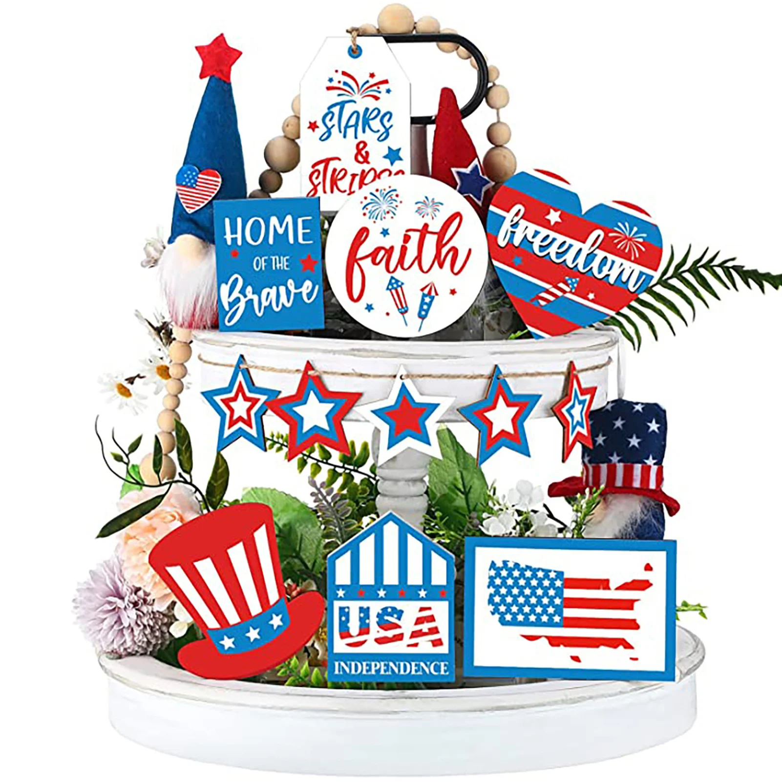 4th Of July Wooden Tray Decor 4th Of July Tiered Tray Decors American Theme Ornament Veterans Day Farmhouse Party Decorations
4th Of July Wooden Tray Decor 4th Of July Tiered Tray Decors American Theme Ornament Veterans Day Farmhouse Party Decorations