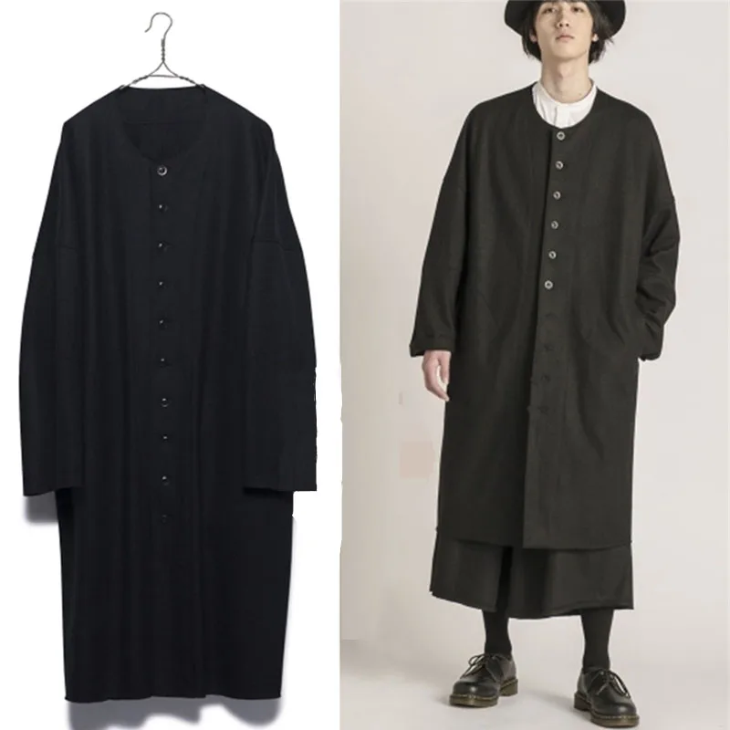 Chinese Style Long Shirt Men's Bottomwear Stand Collar Shirt Black Single Row Multi Button Long Sleeve Long Shirt
Chinese Style Long Shirt Men's Bottomwear Stand Collar Shirt Black Single Row Multi Button Long Sleeve Long Shirt
