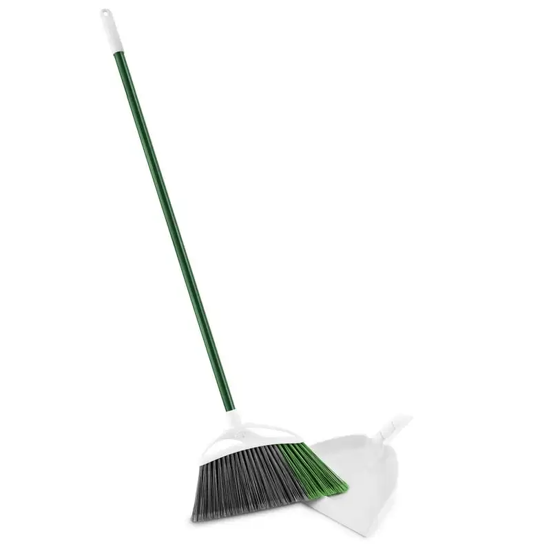 

and White Extra Large Indoor Outdoor Angle Broom with Snap on Dustpan Back scrubber shower Korean exfoliating towel Sud scrub fo