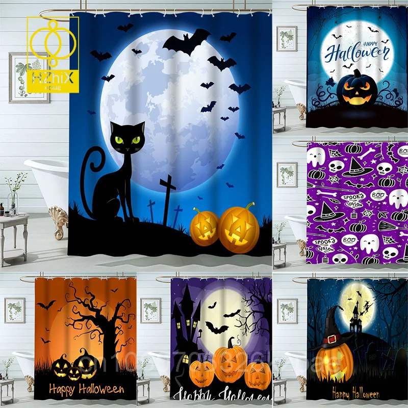 Halloween Black Cat Bathroom Curtain Black Bat Castle Shower Curtain Bathtub Bathroom Decor Partition Waterproof Shower Curtain
Halloween Black Cat Bathroom Curtain Black Bat Castle Shower Curtain Bathtub Bathroom Decor Partition Waterproof Shower Curtain