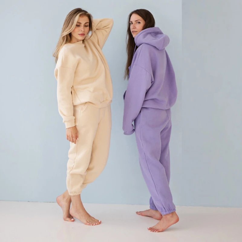Juicy Tracksuits Women Two Pieces Set Hooded Oversized Sweatshirt Pants Solid Color Hoodie Suits Autumn Winter Casual Outfits
Juicy Tracksuits Women Two Pieces Set Hooded Oversized Sweatshirt Pants Solid Color Hoodie Suits Autumn Winter Casual Outfits