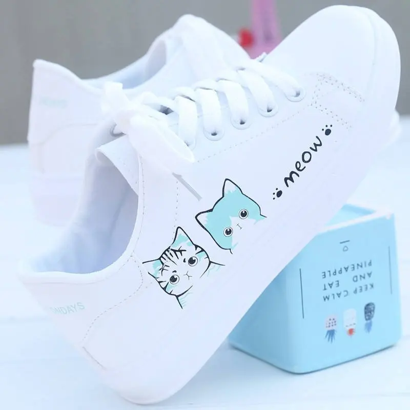 2022 New Arrival Fashion Lace-up Women Sneakers Women Casual Shoes Printed summer Women Pu Shoes Cute Cat Shoes
2022 New Arrival Fashion Lace-up Women Sneakers Women Casual Shoes Printed summer Women Pu Shoes Cute Cat Shoes