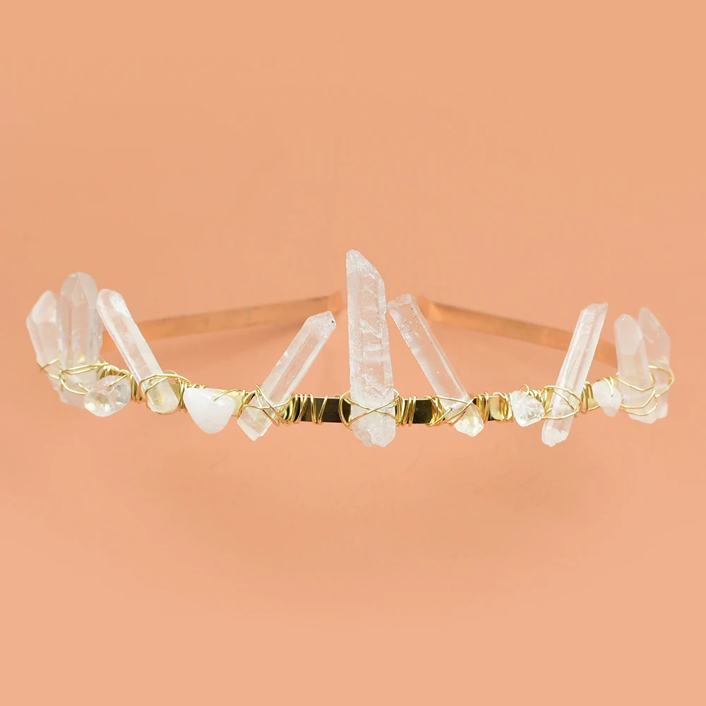 White Crystal Hair Jewelry Quartz Hair Hoop Clip Tiara Raw Headband Mermaid Crown Wedding Battette Bridal Hair Accessories
White Crystal Hair Jewelry Quartz Hair Hoop Clip Tiara Raw Headband Mermaid Crown Wedding Battette Bridal Hair Accessories