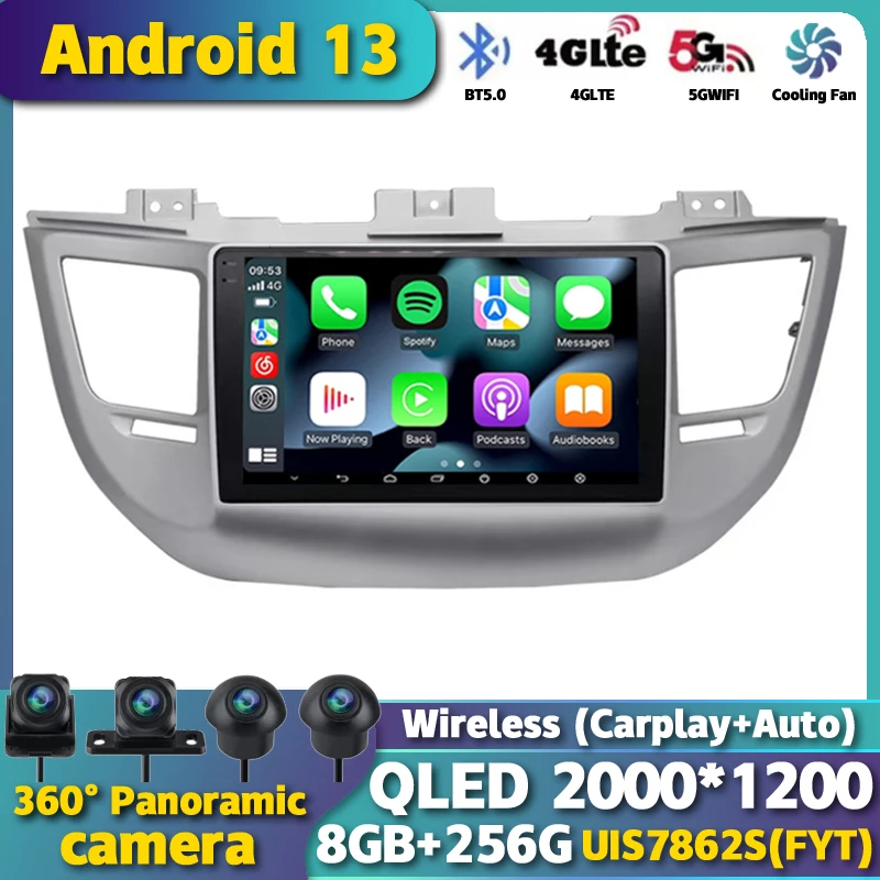 Android 13 Carplay Auto For Hyundai Tucson IX35 3 2015 2016 2017 2018 Car Radio Multimedia Video Player DSP GPS 4G WIFI BT QLED
Android 13 Carplay Auto For Hyundai Tucson IX35 3 2015 2016 2017 2018 Car Radio Multimedia Video Player DSP GPS 4G WIFI BT QLED