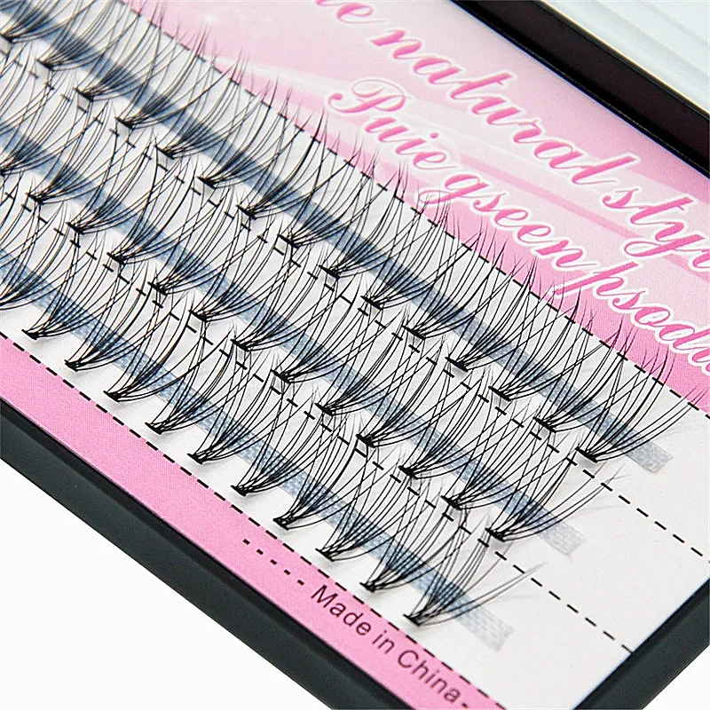 

10D Mink 0.1 C curl Lashes1 Box/60 Bundles Russia Natural soft False Eyelashes Individual Cluster Eyelash Makeup Free Shipping