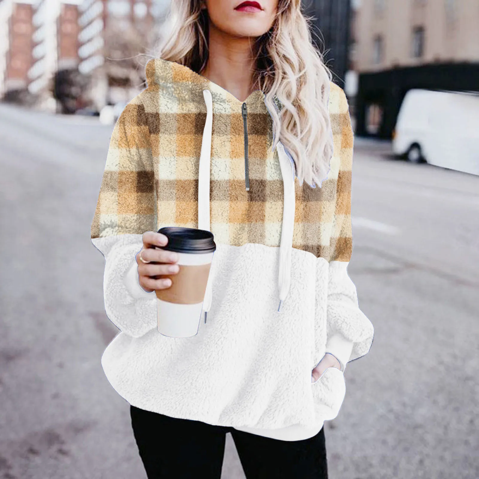 3x Womens Winter Coats And Jackets Women's Plaid Print Artificial Wool Long Sleeve Casual Solid Color Zipper Short Sleeve Jacket
3x Womens Winter Coats And Jackets Women's Plaid Print Artificial Wool Long Sleeve Casual Solid Color Zipper Short Sleeve Jacket