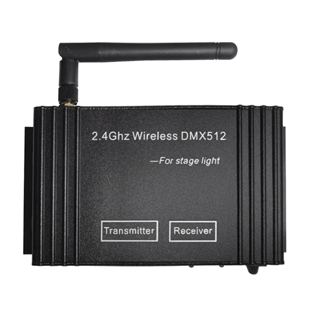 

DMX512 Wireless 2.4G ISM 126 Band 9-12V DC 500MA MIN 20DBm DMX512 Receiver Transmitter for LED Stage Light Control
