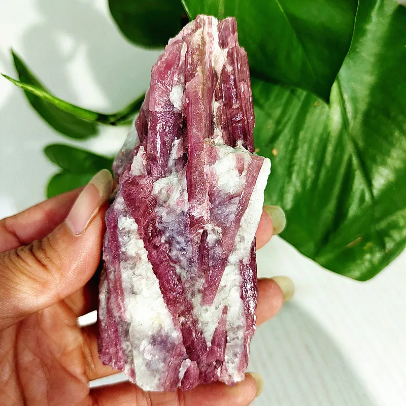 

Natural stone plum blossom tourmaline raw mineral specimens home decoration raw crystals gem collection