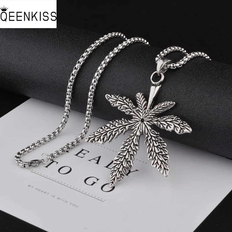 QEENKISS NC880 Fine Jewelry Wholesale Fashion Trendy Woman Man Birthday Wedding Gift Hip Hop Leaf Maple Titanium Steel Necklace
QEENKISS NC880 Fine Jewelry Wholesale Fashion Trendy Woman Man Birthday Wedding Gift Hip Hop Leaf Maple Titanium Steel Necklace