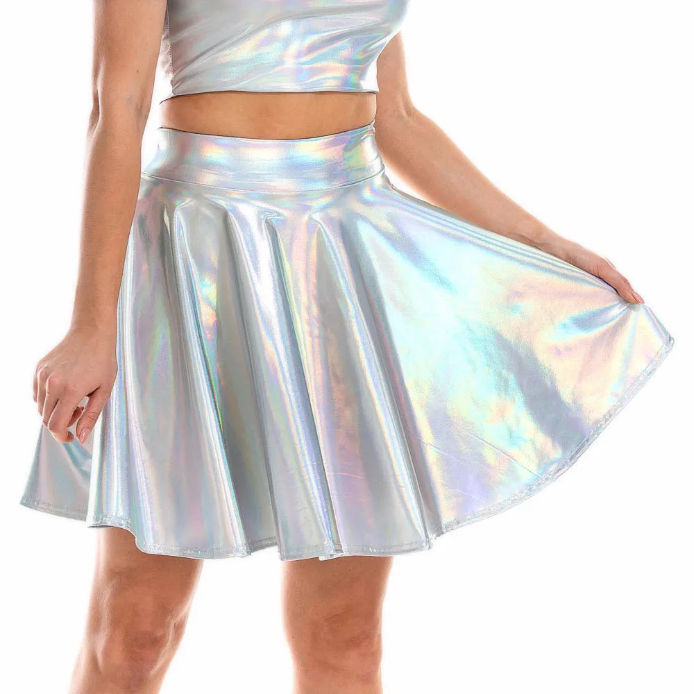 Mini PU Leather Skirt Club Party Dance Shiny Holographic Skirts Summer Sexy Laser High Waist Harajuku JK Metallic Pleated Skirts
Mini PU Leather Skirt Club Party Dance Shiny Holographic Skirts Summer Sexy Laser High Waist Harajuku JK Metallic Pleated Skirts