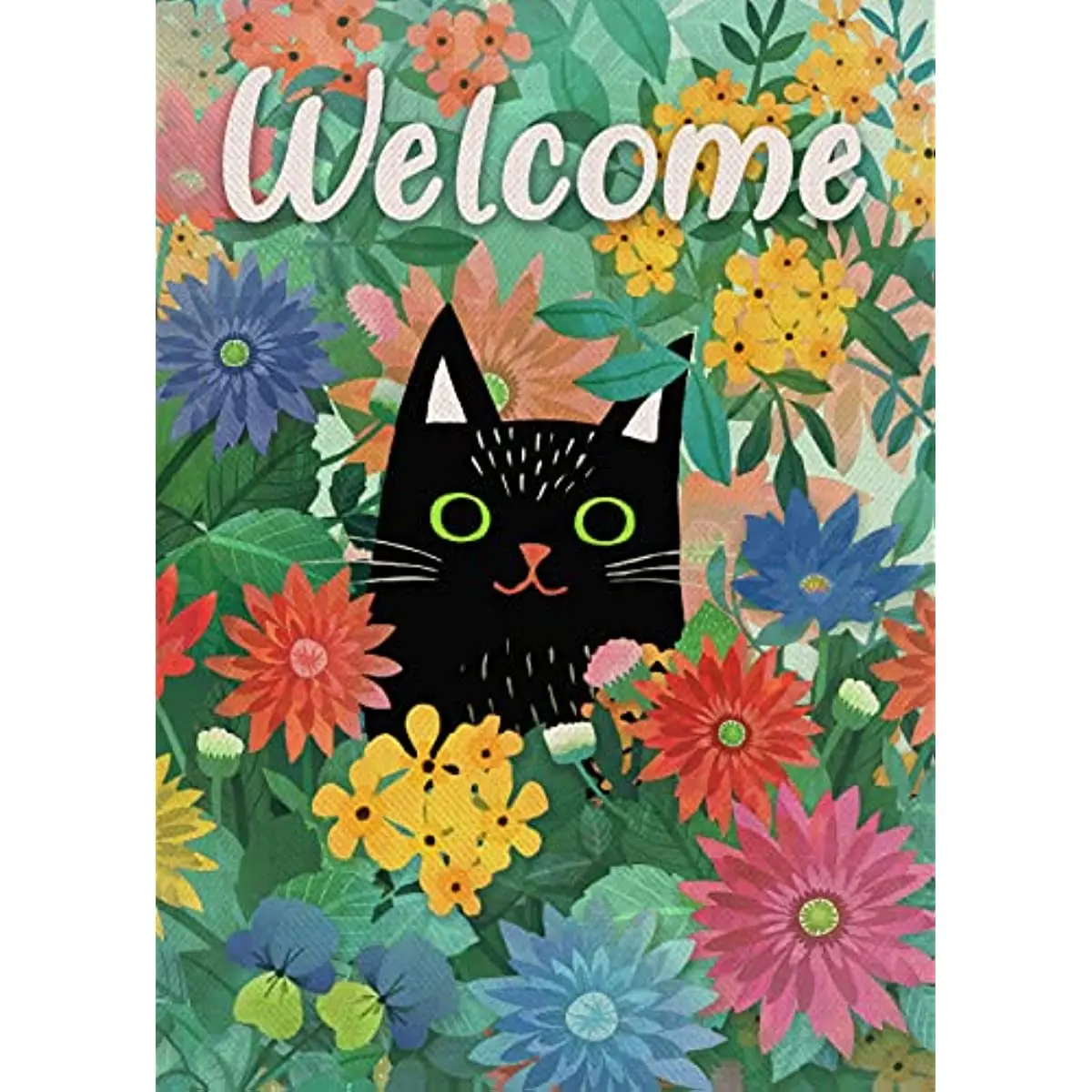 New Welcome Spring Black Cat Decorative Garden Flag, Yard Lawn Daisy Pansy Red Blue Flower Floral Outside Decoration
New Welcome Spring Black Cat Decorative Garden Flag, Yard Lawn Daisy Pansy Red Blue Flower Floral Outside Decoration
