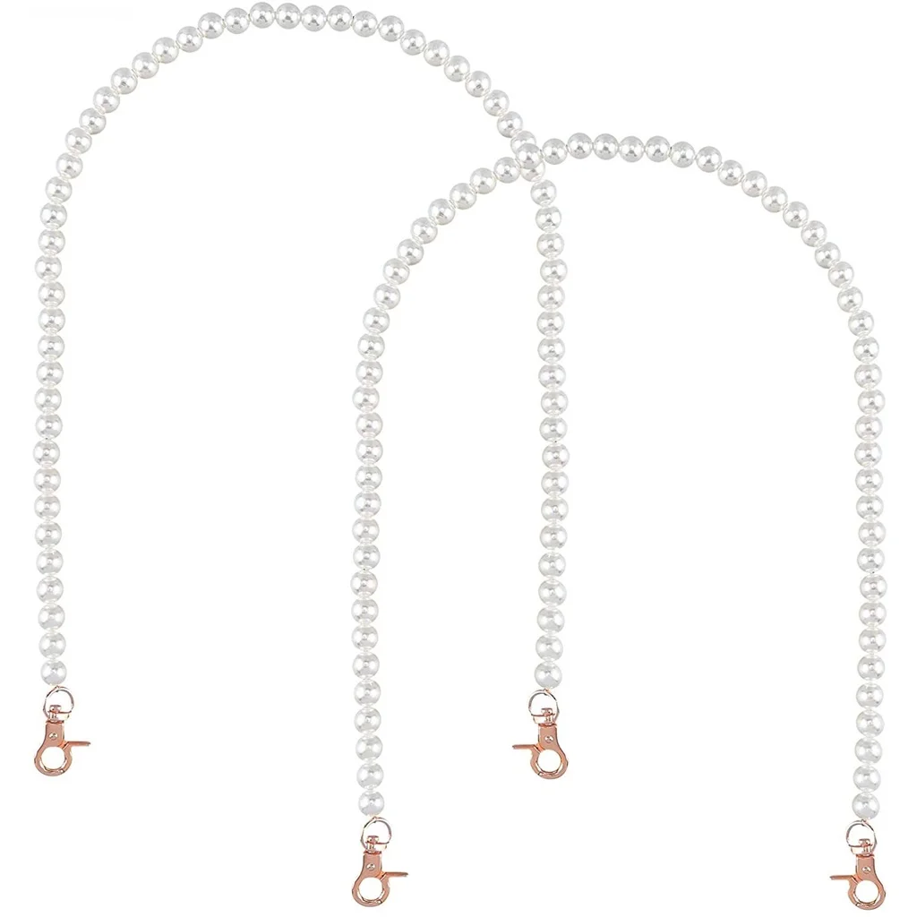 2 pcs 24 Inch 10mm ABS Plastic Imitation Pearl Bead Handle Short Bag Chain Strap Replacement Bag Chain forCrafts Making 
2 pcs 24 Inch 10mm ABS Plastic Imitation Pearl Bead Handle Short Bag Chain Strap Replacement Bag Chain forCrafts Making