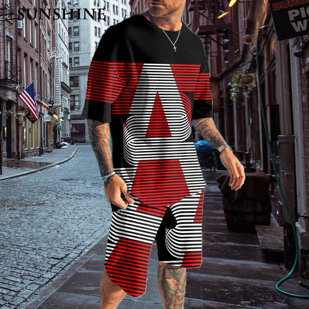 Summer Letter Print T Shirt Beach Short Sleeve Two-piece Shorts Suit Male Tracksuit Harajuku Men's Clothing Set Chandals Hombre
Summer Letter Print T Shirt Beach Short Sleeve Two-piece Shorts Suit Male Tracksuit Harajuku Men's Clothing Set Chandals Hombre