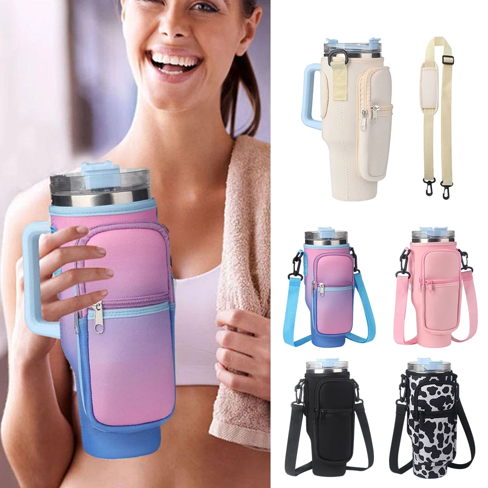 1PCS Water Cup Boot Sleeve Cover Portable Cup Carrier With Shoulder Strap Scratch-Free Washable Cup Cover With 2 Pockets
1PCS Water Cup Boot Sleeve Cover Portable Cup Carrier With Shoulder Strap Scratch-Free Washable Cup Cover With 2 Pockets