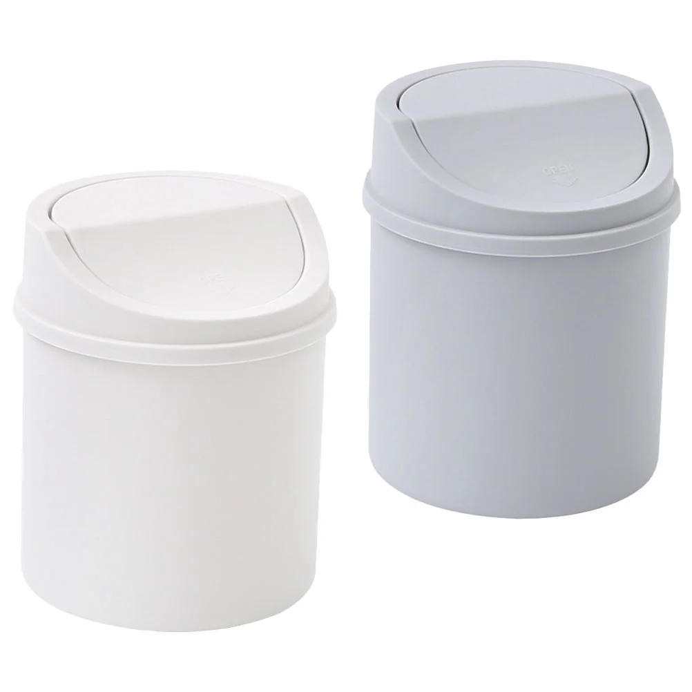 

Trash Can Desktop Bin Garbage Bucket Small Use Daily Resistant Wear Office Study Cans Hometrashcan Function Multi Convenient