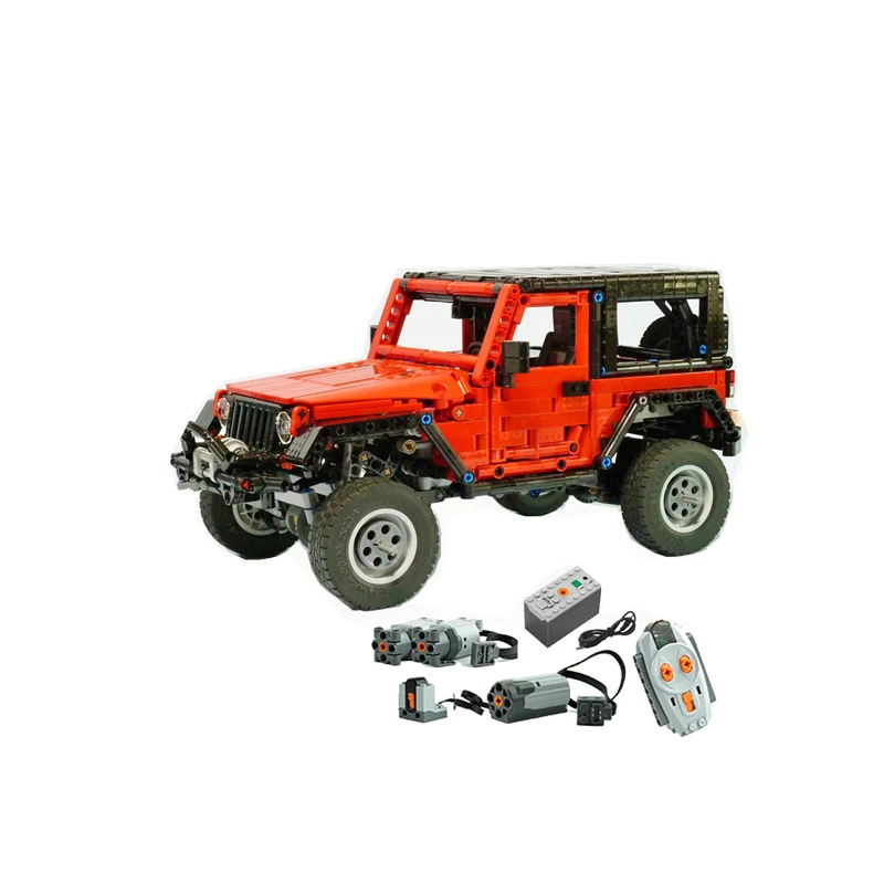 NEW MOC 8863 Jeep Wrangler Adventurer LED RC Motor Power Function fit High-tech Building Block bricks Vehicle Cars kid Toy Gft 
NEW MOC 8863 Jeep Wrangler Adventurer LED RC Motor Power Function fit High-tech Building Block bricks Vehicle Cars kid Toy Gft