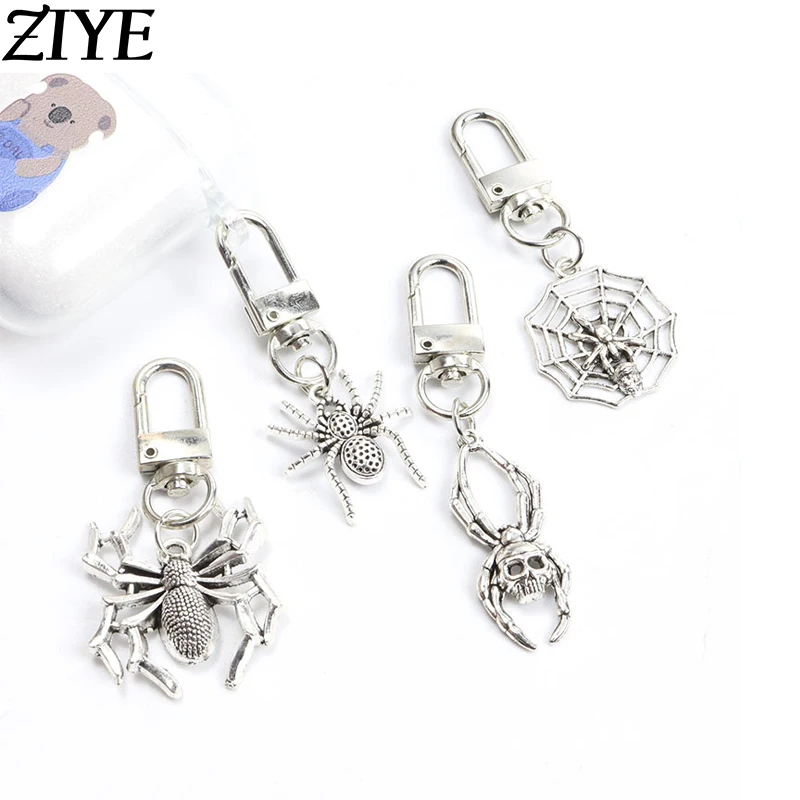 Fashion Antique Silver Color Plated Spider Metal Keychain Spider Web Skull Key Chains Earphone Case Key Bag Pendant Jewelry Gift
Fashion Antique Silver Color Plated Spider Metal Keychain Spider Web Skull Key Chains Earphone Case Key Bag Pendant Jewelry Gift