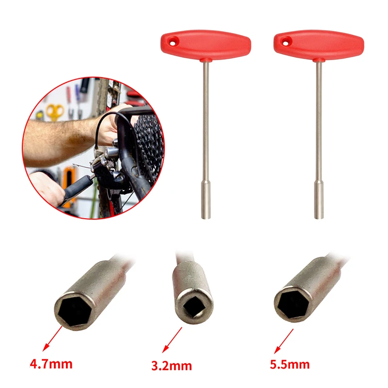 3.2/4.7/5.5mm Bicycle Concealed Spoke Wrench Durable Steel MTB Mountain Bike T Shaped Sleeve Built-in Spoke Cap Tool
3.2/4.7/5.5mm Bicycle Concealed Spoke Wrench Durable Steel MTB Mountain Bike T Shaped Sleeve Built-in Spoke Cap Tool