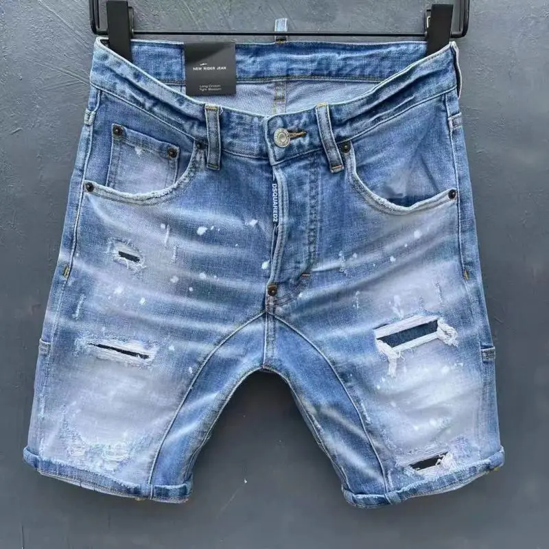 DSQUARED2 Men's Short Jeans Painted Straight Leg Skinny Jeans Blue Ripped Jeans Summer DT138
DSQUARED2 Men's Short Jeans Painted Straight Leg Skinny Jeans Blue Ripped Jeans Summer DT138