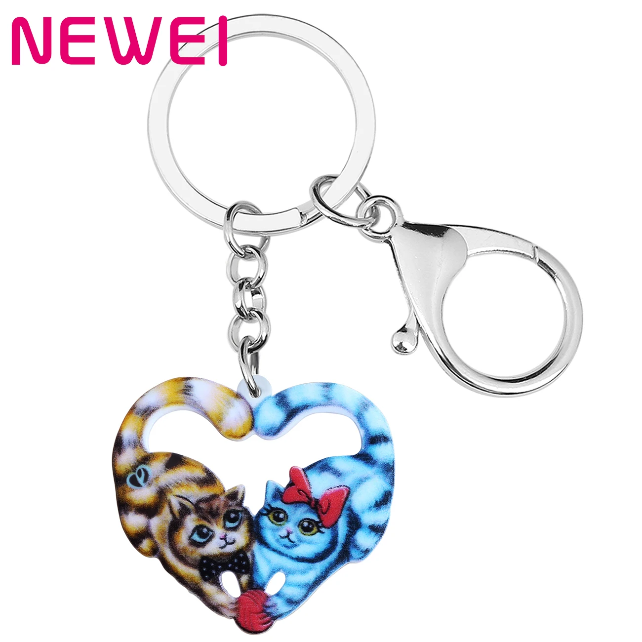 NEWEI Valentines Day Acrylic Heart Cat Kitten Keychains Car Bag Purse Key Ring Chain Gifts Fashion Jewelry for Women Girls Teens
NEWEI Valentines Day Acrylic Heart Cat Kitten Keychains Car Bag Purse Key Ring Chain Gifts Fashion Jewelry for Women Girls Teens