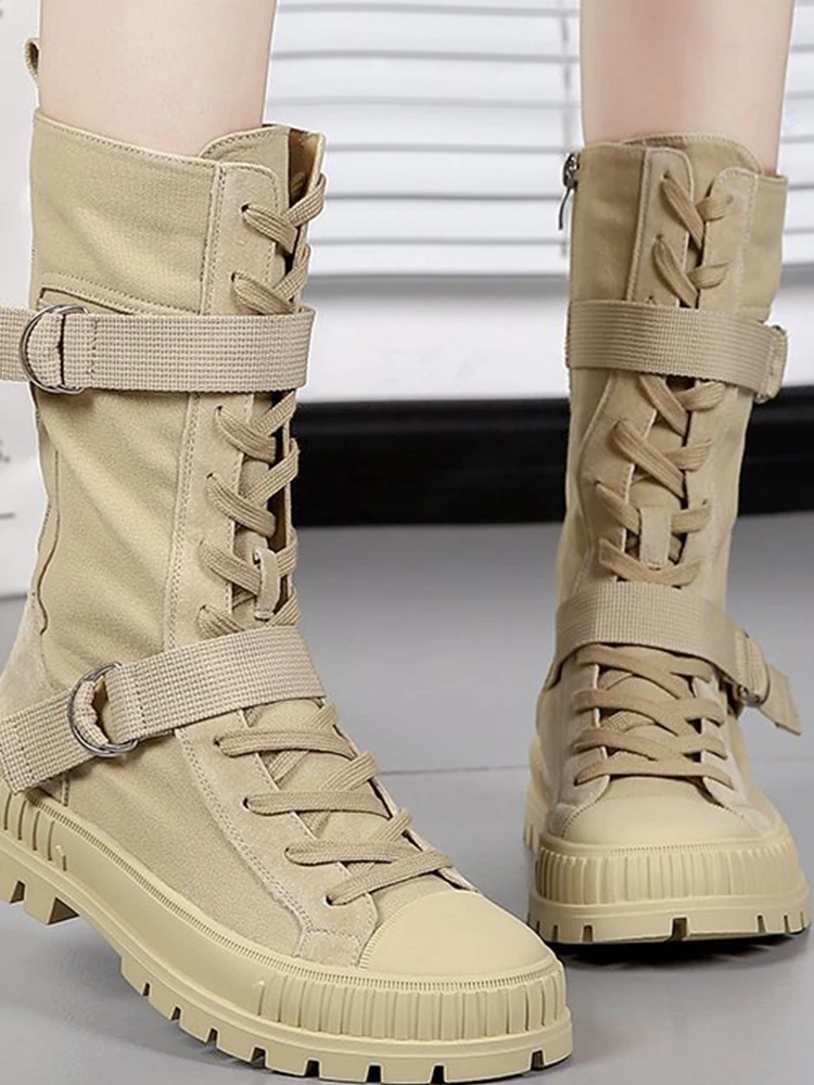 Platform Women Chelsea High Boots 2022 New Autumn Winter Fashion Canvas Shoes Brand Women Knee-length Motorcycle Soft Cozy Boots
Platform Women Chelsea High Boots 2022 New Autumn Winter Fashion Canvas Shoes Brand Women Knee-length Motorcycle Soft Cozy Boots