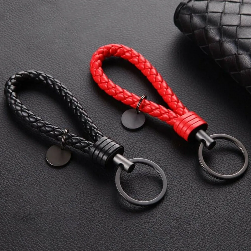 Keyring Leather Strap Braided Rope Keychain Universal DIY Bag Pendant Key Chain Holder Car Keyring Simple Key Holder Gifts
Keyring Leather Strap Braided Rope Keychain Universal DIY Bag Pendant Key Chain Holder Car Keyring Simple Key Holder Gifts
