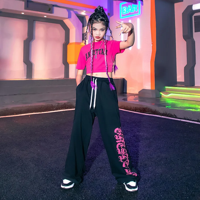 Hip Hop Dancewear Girls Summer Street Dance Outfit Purple Crop Tops Loose Pants Children Jazz Dance Performance Costume DL10386
Hip Hop Dancewear Girls Summer Street Dance Outfit Purple Crop Tops Loose Pants Children Jazz Dance Performance Costume DL10386