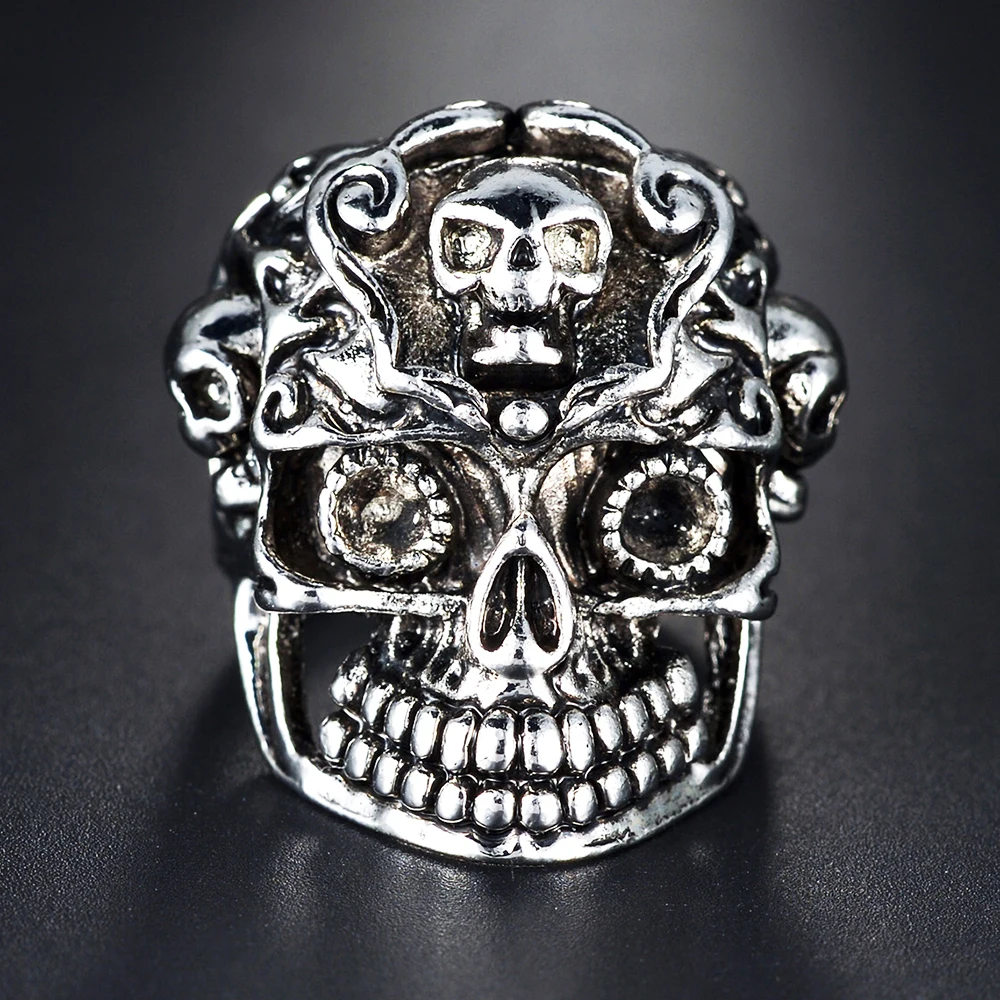 Vintage Retro Men Skull Rings for Men Women Hip Hop Rock Punk Ghost Head Locomotive Party Finger Jewelry Accessories Gift
Vintage Retro Men Skull Rings for Men Women Hip Hop Rock Punk Ghost Head Locomotive Party Finger Jewelry Accessories Gift