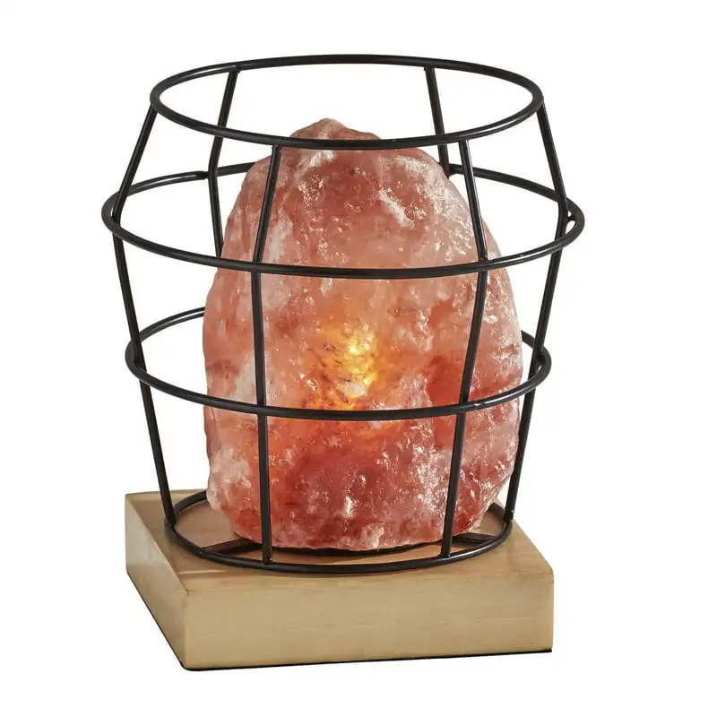 Simplee Faith Himalayan Salth Table Lamp, Black Metal, Pink Himalayan Salt Rock and Natural Wood
Simplee Faith Himalayan Salth Table Lamp, Black Metal, Pink Himalayan Salt Rock and Natural Wood