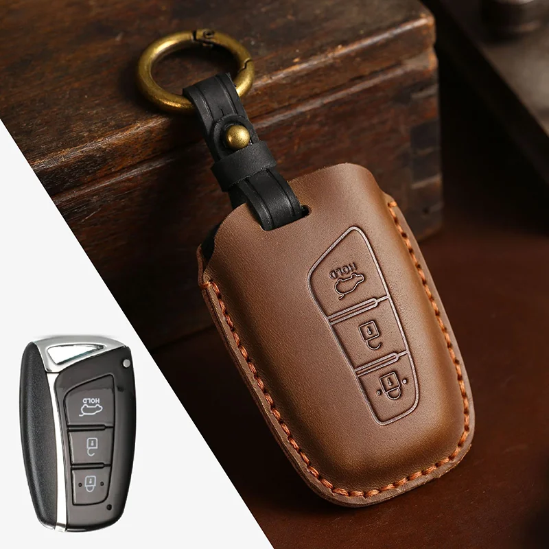 Luxury Car Key Case Cover Fob Protector Leather Keychain Accessories for Hyundai Santa Fe IX45 Equus Genesis Keyring Holder Bag
Luxury Car Key Case Cover Fob Protector Leather Keychain Accessories for Hyundai Santa Fe IX45 Equus Genesis Keyring Holder Bag