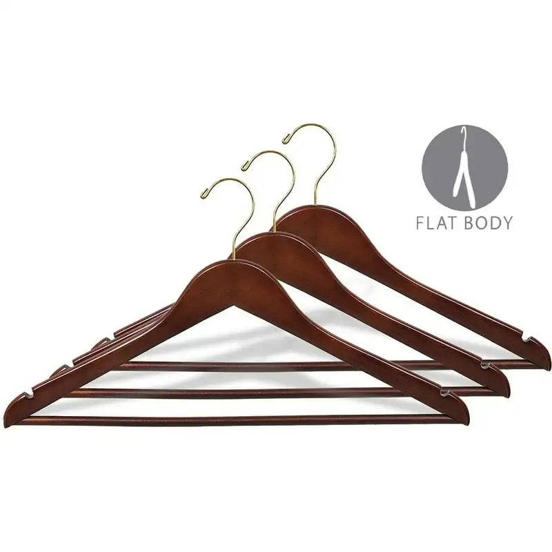 Hanger Walnut Wood Suit Hanger for Tops or Pants, 50 Pack Organizer Clothing Storage Rack
Hanger Walnut Wood Suit Hanger for Tops or Pants, 50 Pack Organizer Clothing Storage Rack