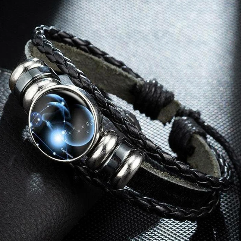 12 Zodiac Signs Constellation Charm Bracelet Black Braided Leather Men Women Fashion Multilayer Punk Birthday Gift Party Jewelry
12 Zodiac Signs Constellation Charm Bracelet Black Braided Leather Men Women Fashion Multilayer Punk Birthday Gift Party Jewelry