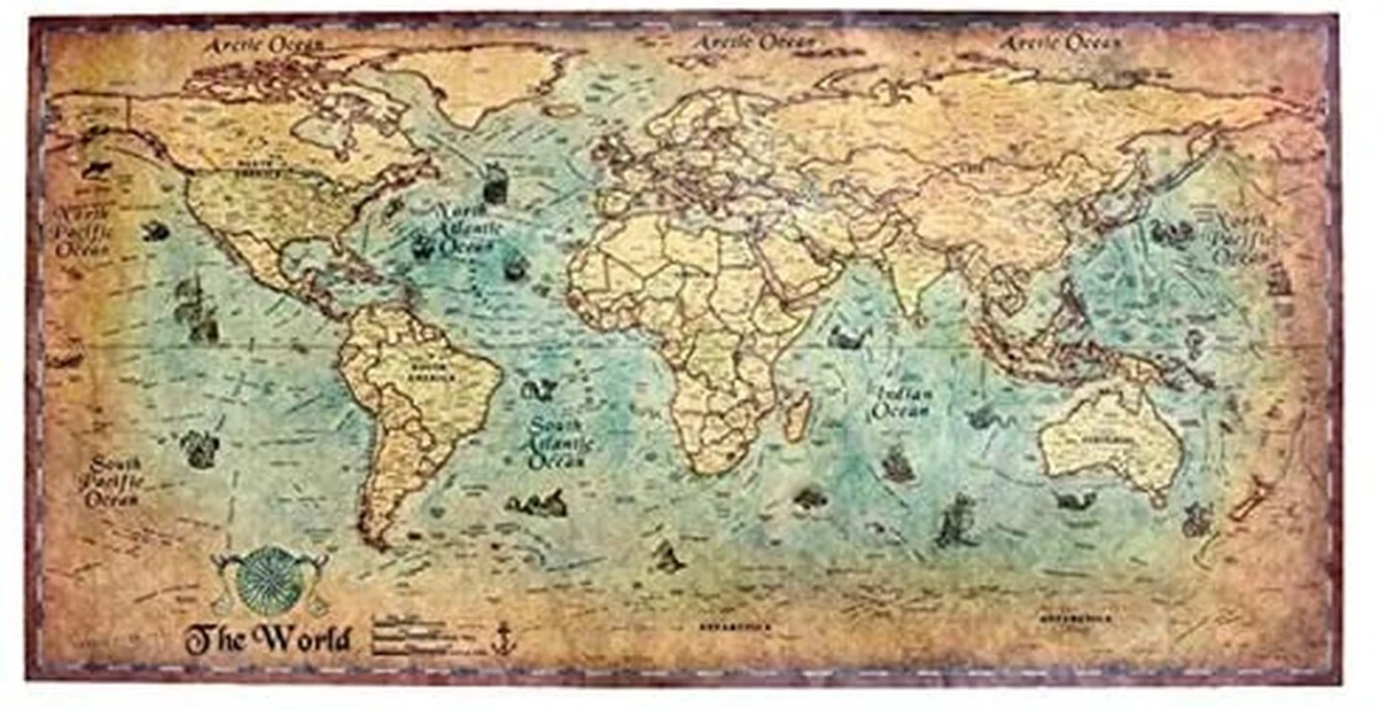 100*50cm Retro World Map Nautical Ocean Map Old Paper Poster Wall Chart Sticker Antique Home Decor Sticker
100*50cm Retro World Map Nautical Ocean Map Old Paper Poster Wall Chart Sticker Antique Home Decor Sticker