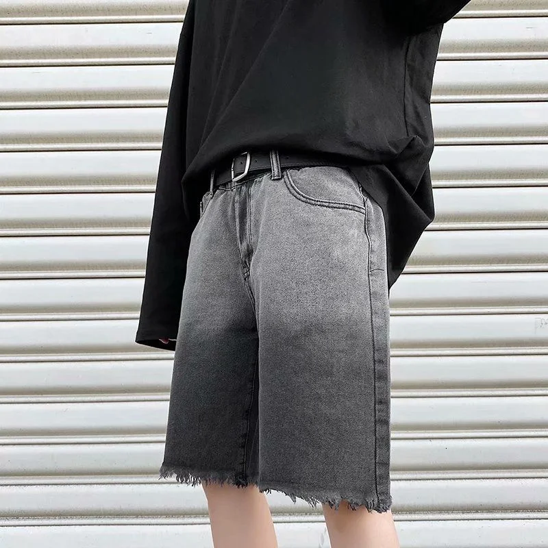 Summer Gradient Men's Fashion Retro Men Streetwear Korean Loose Hip-hop Straight Denim Shorts Mens
Summer Gradient Men's Fashion Retro Men Streetwear Korean Loose Hip-hop Straight Denim Shorts Mens