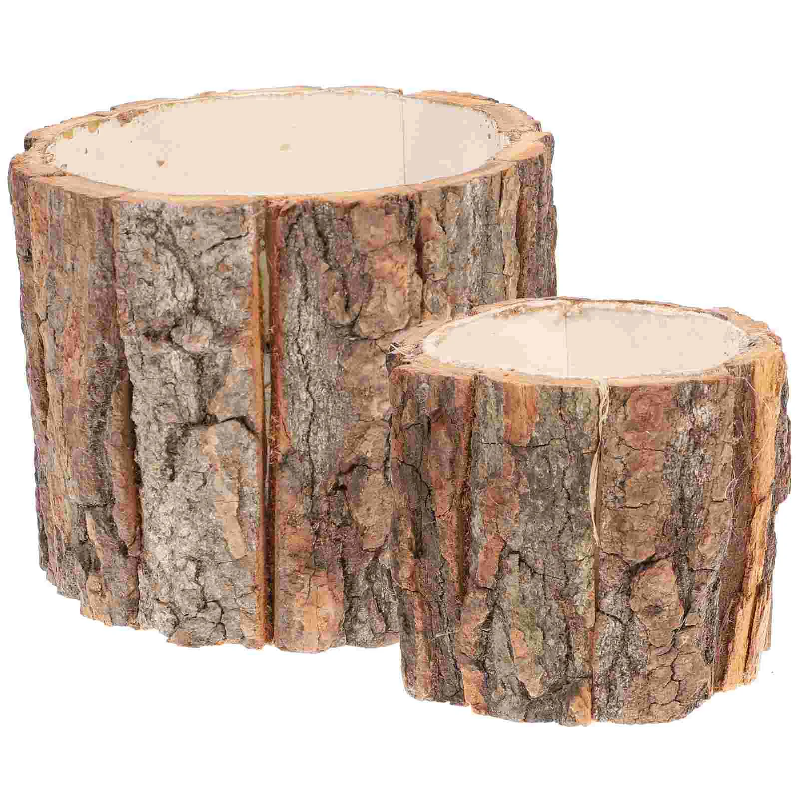 Generic Wooden Flower Pot Natural Wood Bark Flower Bucket Barrel Planters Rustic Shabby Vase Farmhouse Planter Pot
Generic Wooden Flower Pot Natural Wood Bark Flower Bucket Barrel Planters Rustic Shabby Vase Farmhouse Planter Pot
