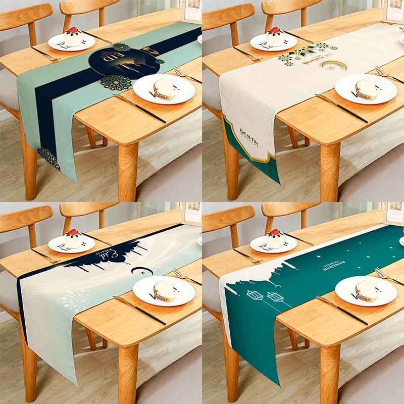 Ramadan Eid Mubarak Moon Dark Green Linen Rectangular Table Runner Cloth Cover Anti-Slip Stain For Dinner Celebrate Party Decor
Ramadan Eid Mubarak Moon Dark Green Linen Rectangular Table Runner Cloth Cover Anti-Slip Stain For Dinner Celebrate Party Decor