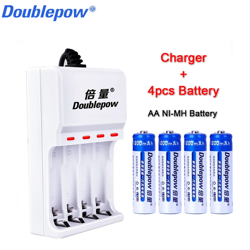 Doublepow AA 1.2V NI-MH rechargeable battery 1200mAh NI-MH batteries and AA/AAA charger
Doublepow AA 1.2V NI-MH rechargeable battery 1200mAh NI-MH batteries and AA/AAA charger