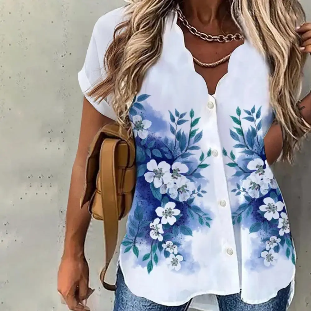 Women Shirts Blouses Floral Print Single Breasted Summer Fashion Short-sleeved Woman Shirt Casual Shirt Elegant Blouse blusas
Women Shirts Blouses Floral Print Single Breasted Summer Fashion Short-sleeved Woman Shirt Casual Shirt Elegant Blouse blusas