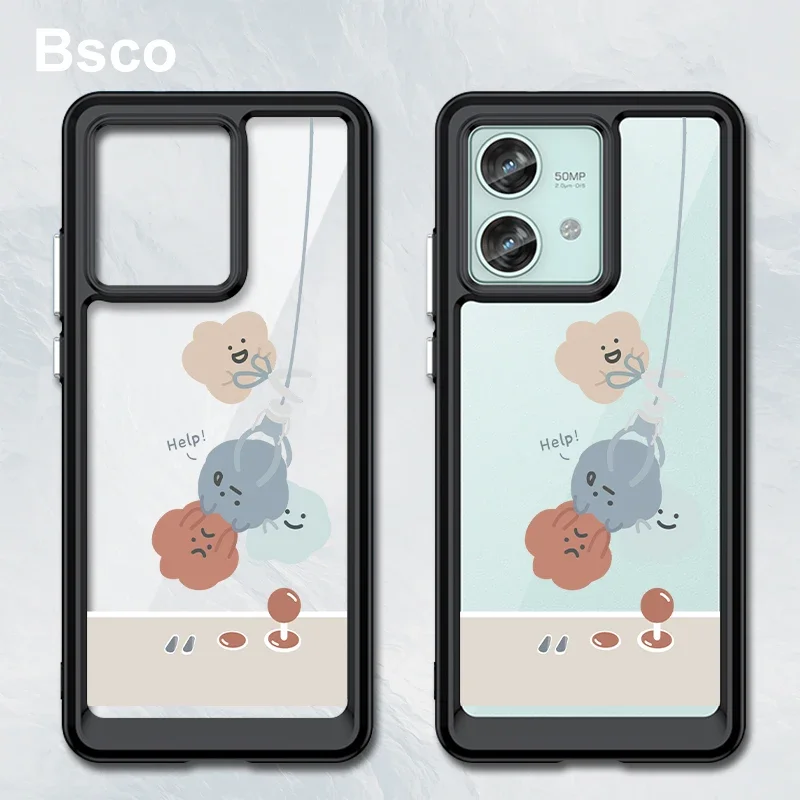 Симпатичный стиль прозрачный жесткий акриловый чехол для телефона Motorola Edge 40 Neo 5G Противоударная задняя крышка 
Симпатичный стиль прозрачный жесткий акриловый чехол для телефона Motorola Edge 40 Neo 5G Противоударная задняя крышка