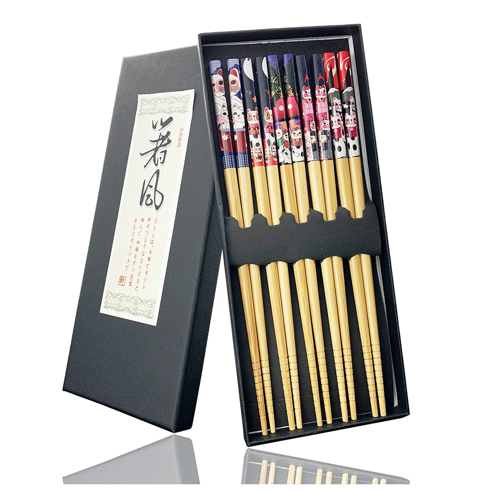 5 Pairs Handmade Tableware Chopsticks Tool Pack Gift Japanese Maid Chopsticks Natural Sticks Bamboo Set for KitchenHome Hotel
5 Pairs Handmade Tableware Chopsticks Tool Pack Gift Japanese Maid Chopsticks Natural Sticks Bamboo Set for KitchenHome Hotel