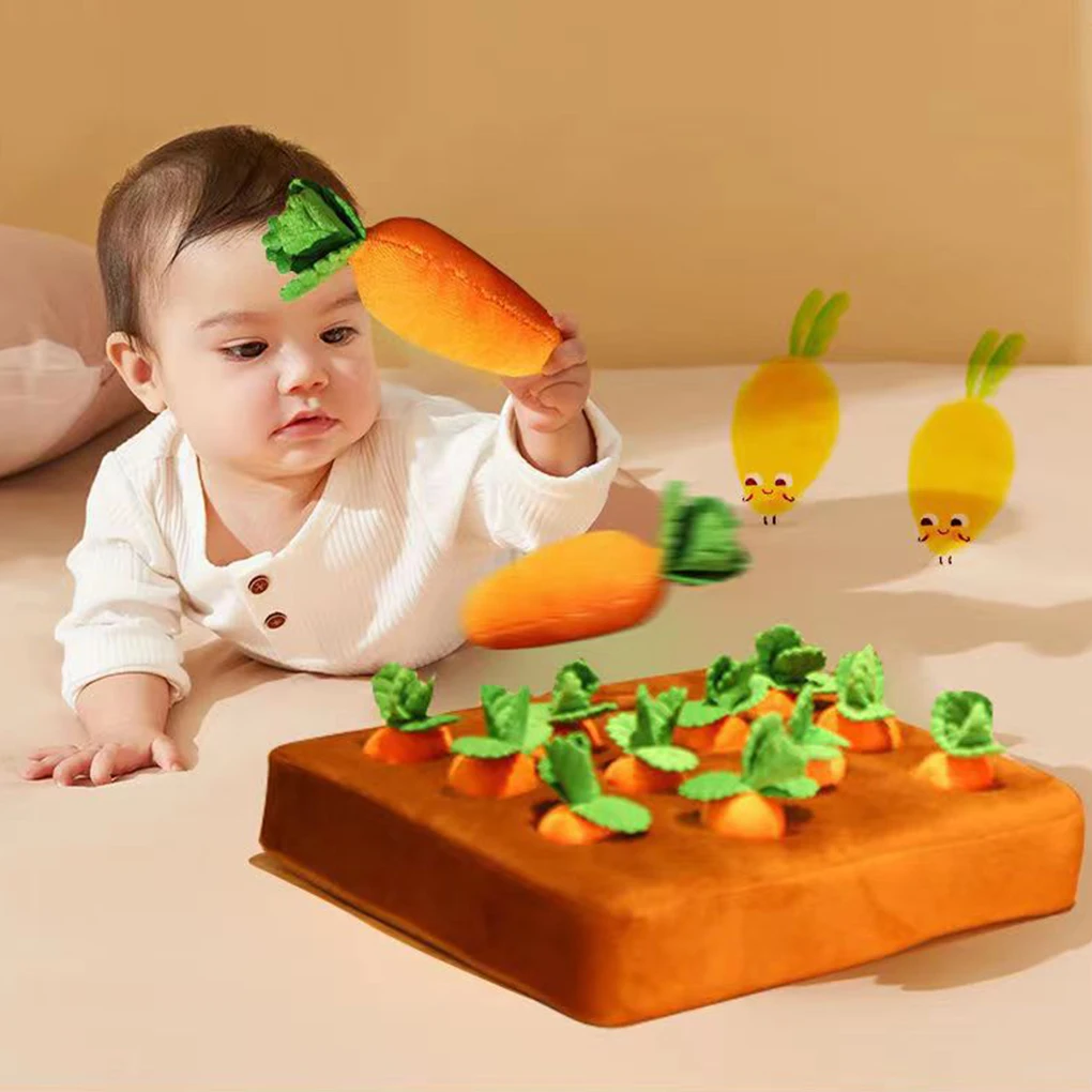 Home Daycare Cute Carrot Plush Toy Bedroom Kids Hand-eye Coordination Early Educational Pet Biting Toys Birthday Gift 4 Holes
Home Daycare Cute Carrot Plush Toy Bedroom Kids Hand-eye Coordination Early Educational Pet Biting Toys Birthday Gift 4 Holes