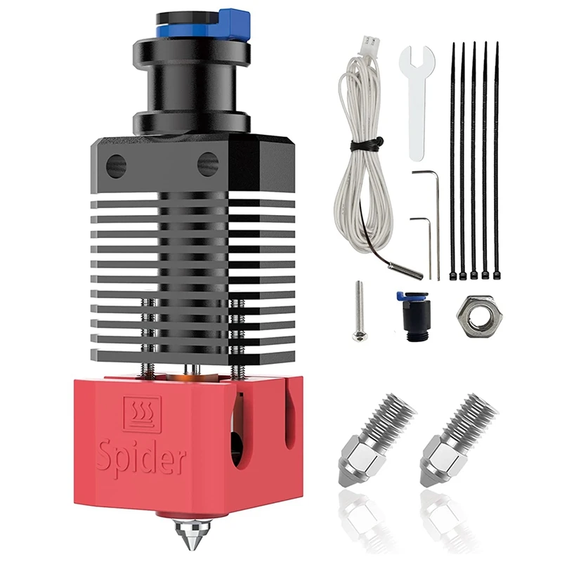 Полностью металлический Hotend Spider, Высокоскоростной экструдер для 3D принтера Ender 3 Pro Ender 3V2 Ender 5/500, до 6/7 ℃ 
Полностью металлический Hotend Spider, Высокоскоростной экструдер для 3D принтера Ender 3 Pro Ender 3V2 Ender 5/500, до 6/7 ℃