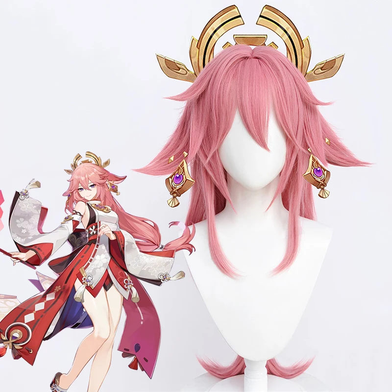MUMUPI Yae Miko Cosplay Synthetic Wigs Genshin Impact Women Pink Hair Halloween Party Extenison for Women
MUMUPI Yae Miko Cosplay Synthetic Wigs Genshin Impact Women Pink Hair Halloween Party Extenison for Women