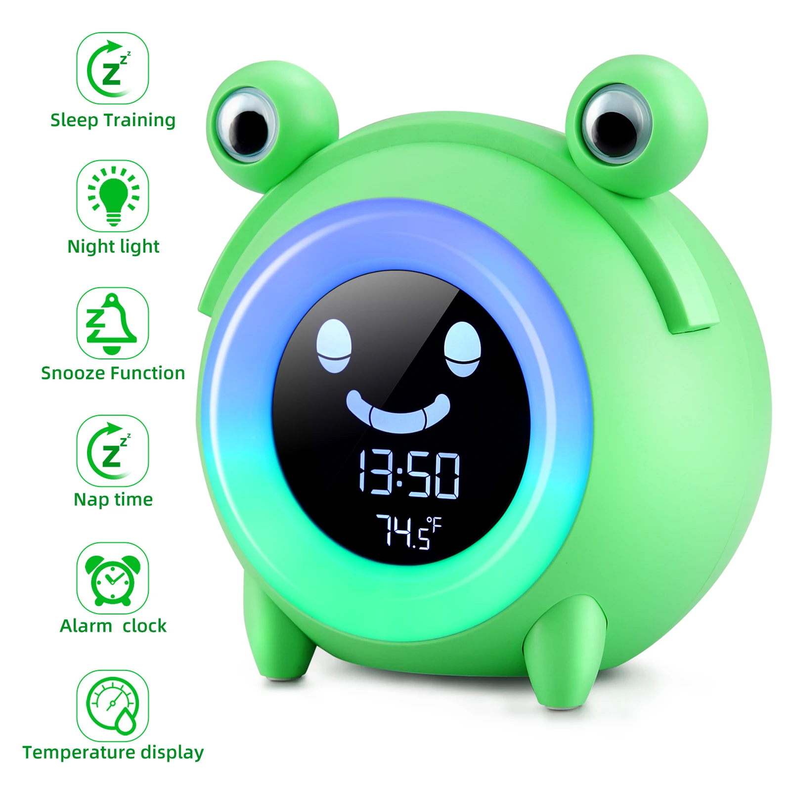 Cute Animal Child Alarm Clock Sleep Trainer Digital Wake Up Colorful Night Light Snooze Temperature NAP Timer Kid Alarm Clock
Cute Animal Child Alarm Clock Sleep Trainer Digital Wake Up Colorful Night Light Snooze Temperature NAP Timer Kid Alarm Clock