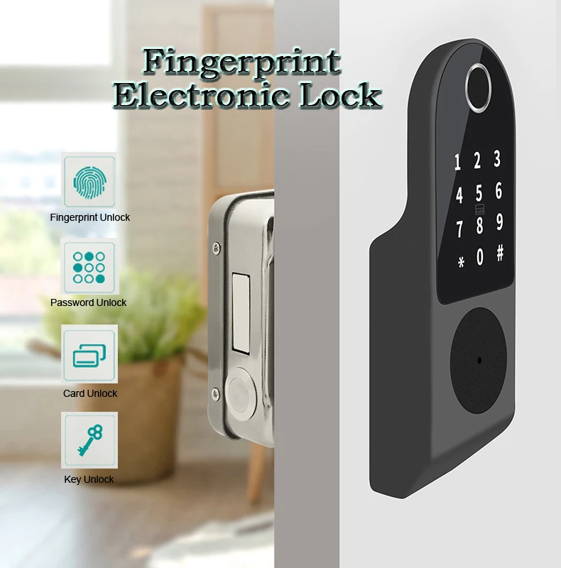 Fingerprint Smart Door Lock Fingerprint Rim Password Lock Card Digital Keyless Code battery Electronic digital Door Lock digital
Fingerprint Smart Door Lock Fingerprint Rim Password Lock Card Digital Keyless Code battery Electronic digital Door Lock digital