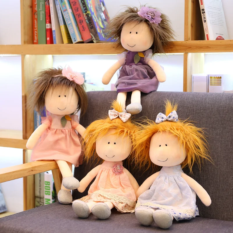 

Cute Cartoon Baby Girl Doll Stuffed Little Elf Doll Plush Girl Toy Children Kids Toy Birthday Gift for Girl Pacify Sleeping Doll